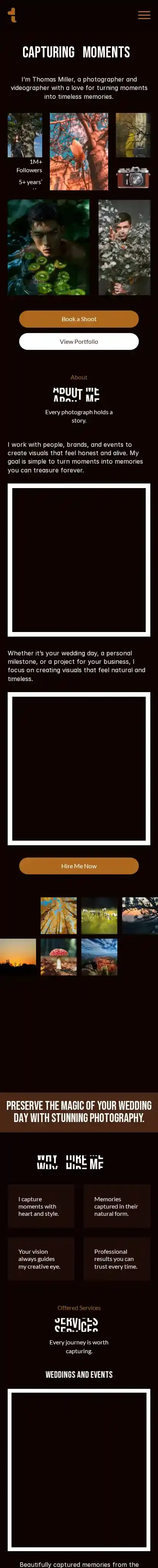 Framea home page on mobile