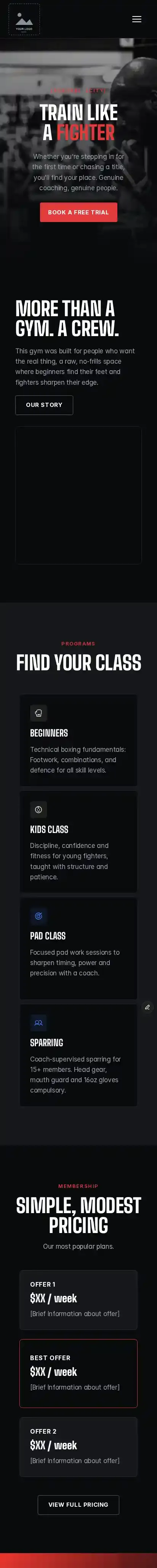 Full CornerMan home page on mobile
