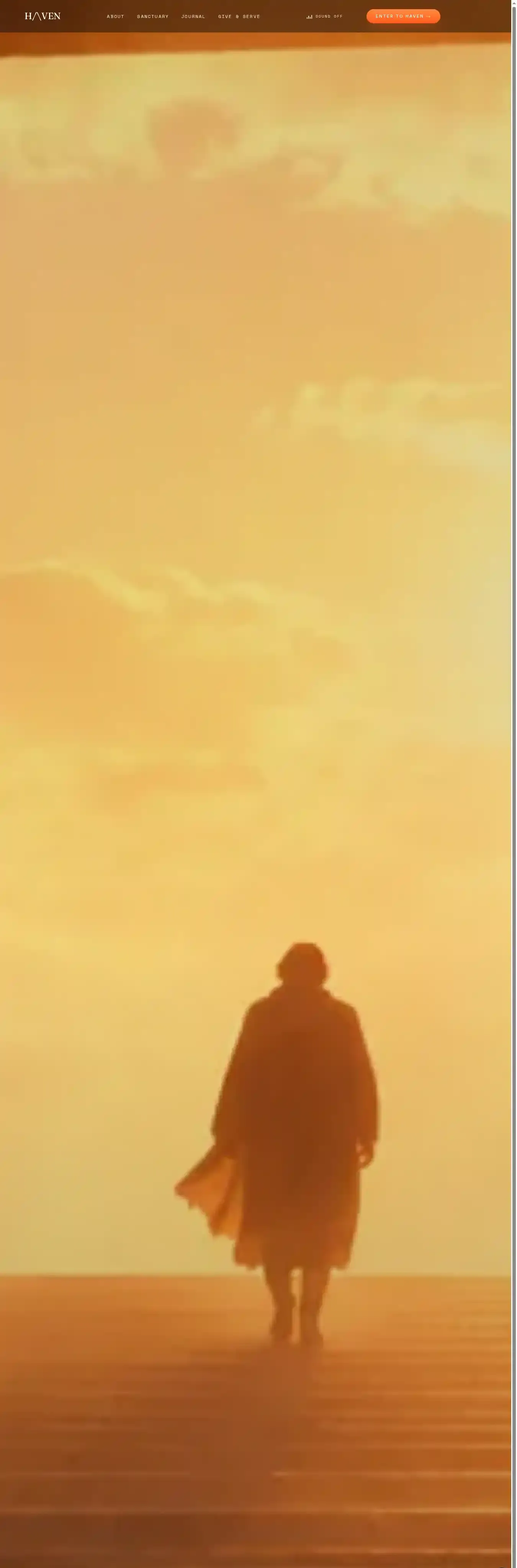 Glowing others home page on desktop