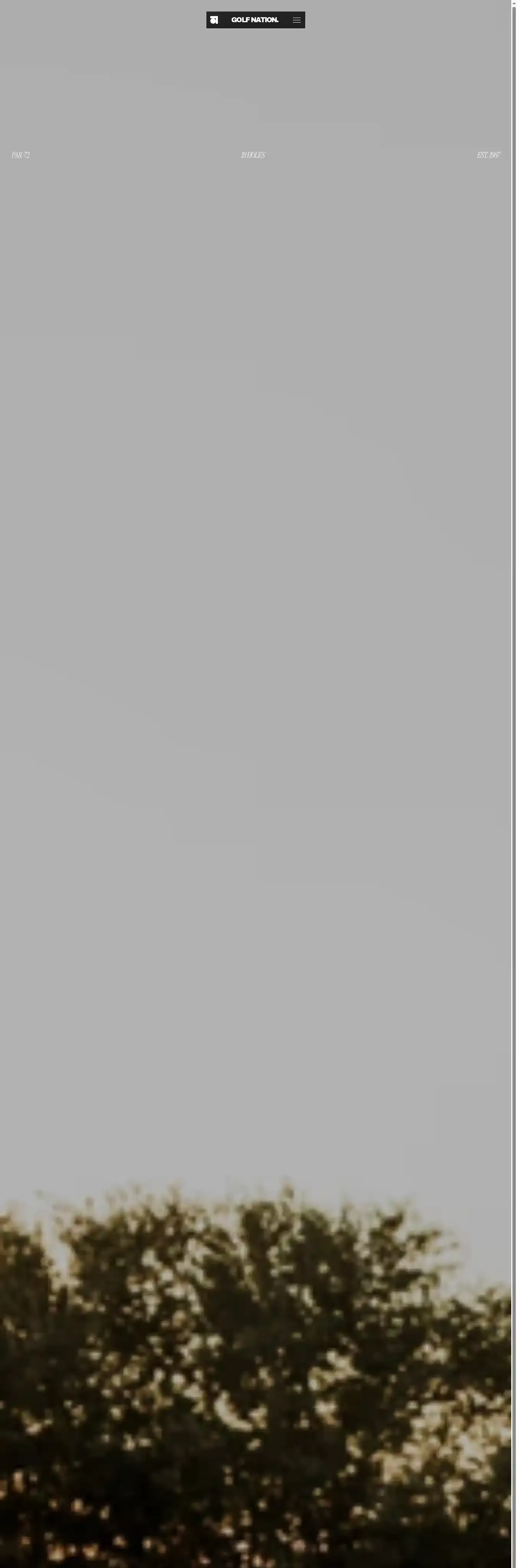 Golf Nation home page on desktop