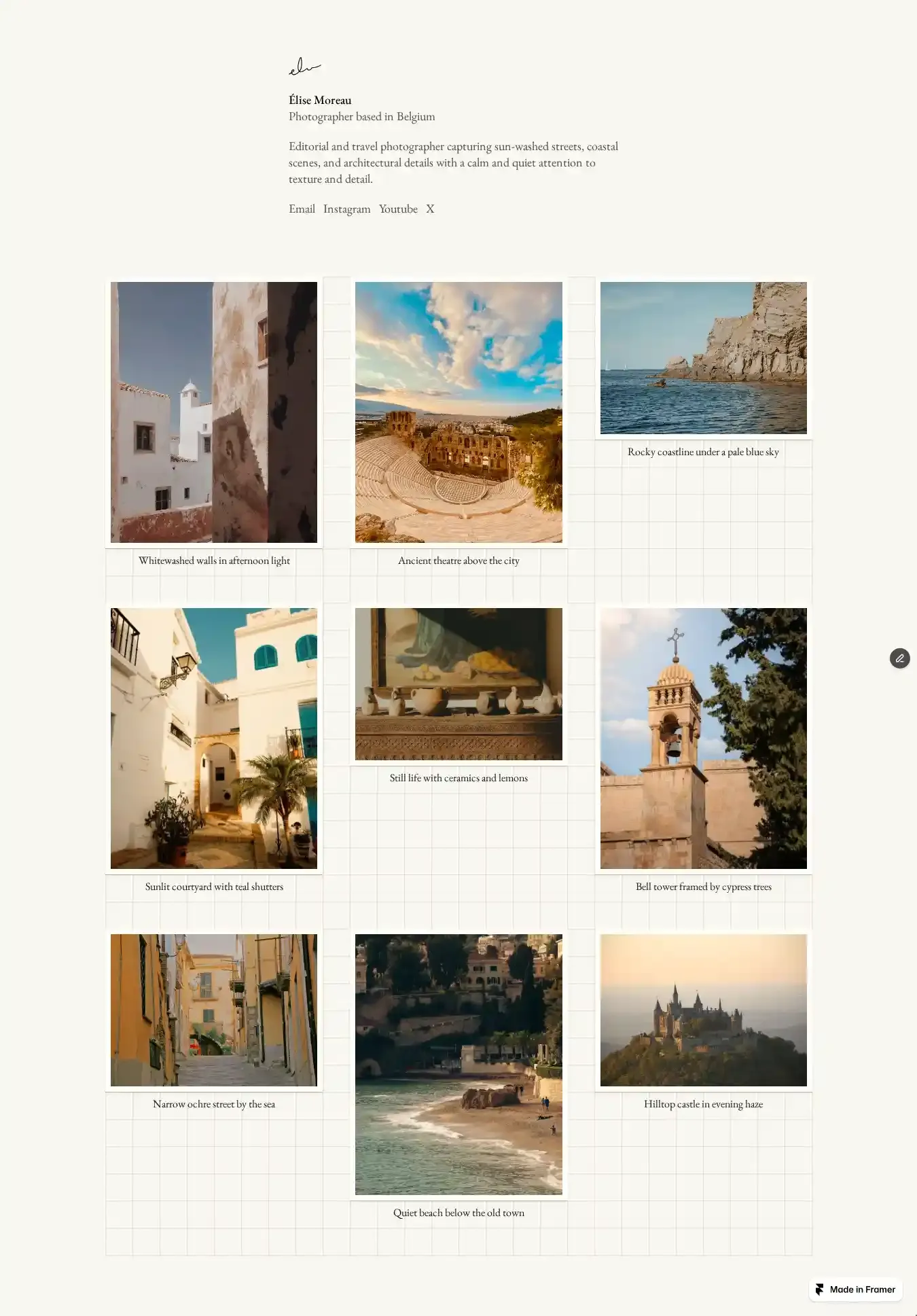 Graphy home page on desktop