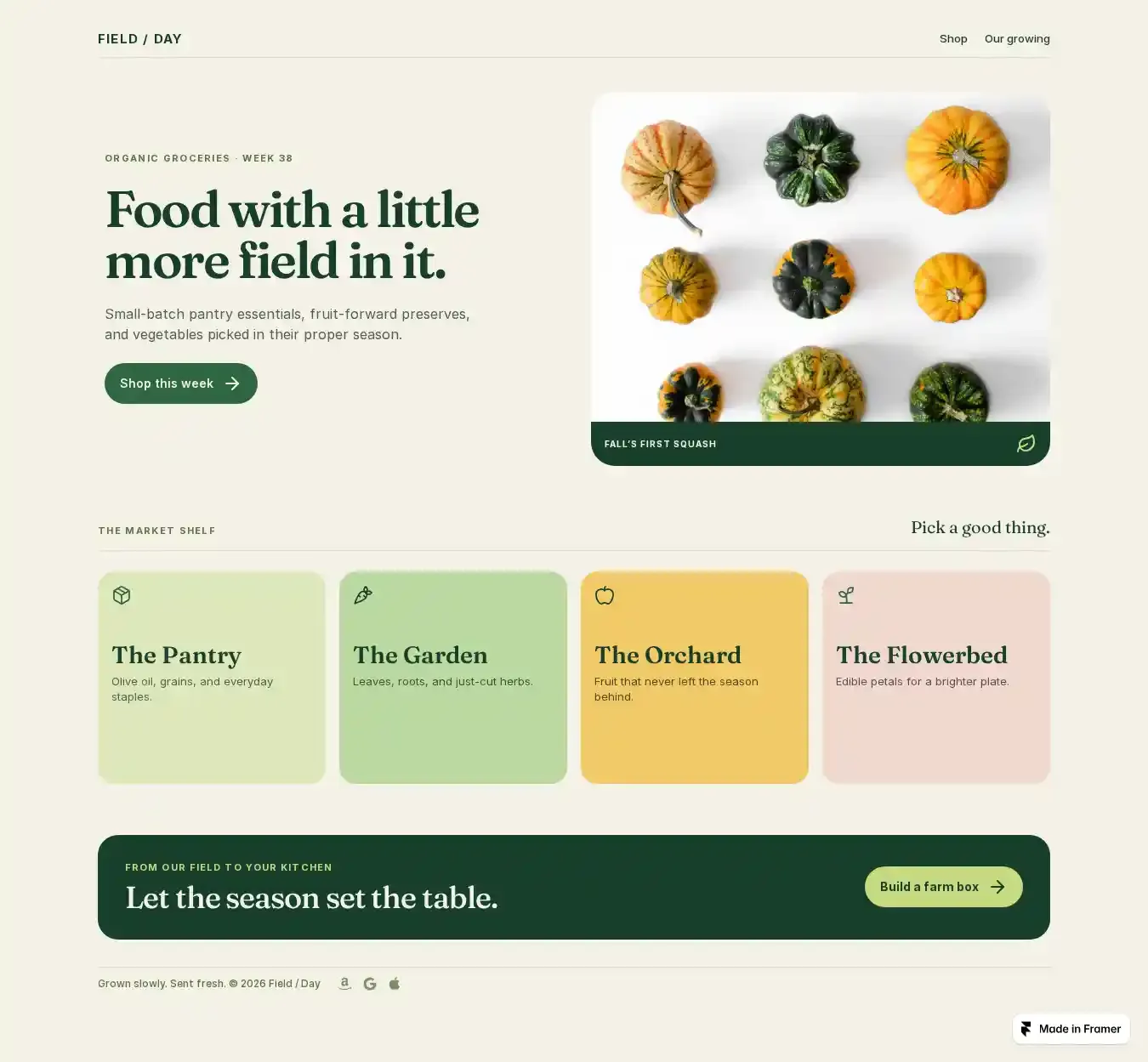 Greenfd home page on desktop