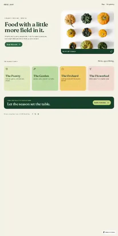 Greenfd home page on mobile
