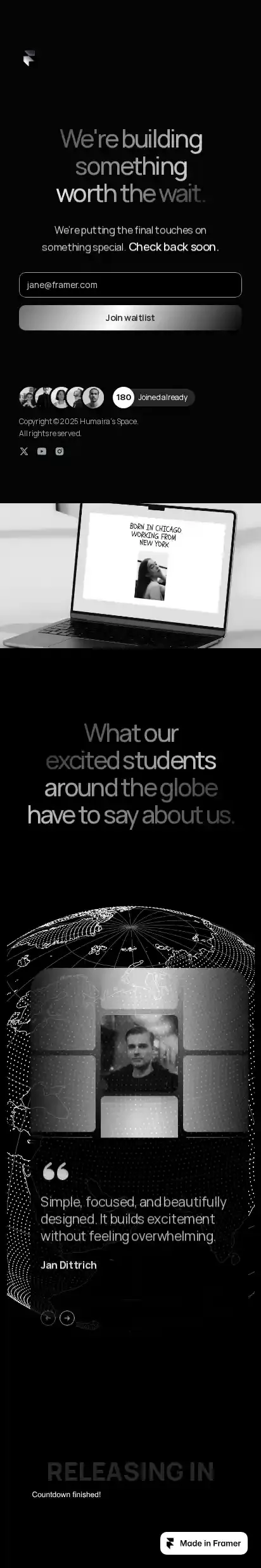 GreyBlack home page on mobile