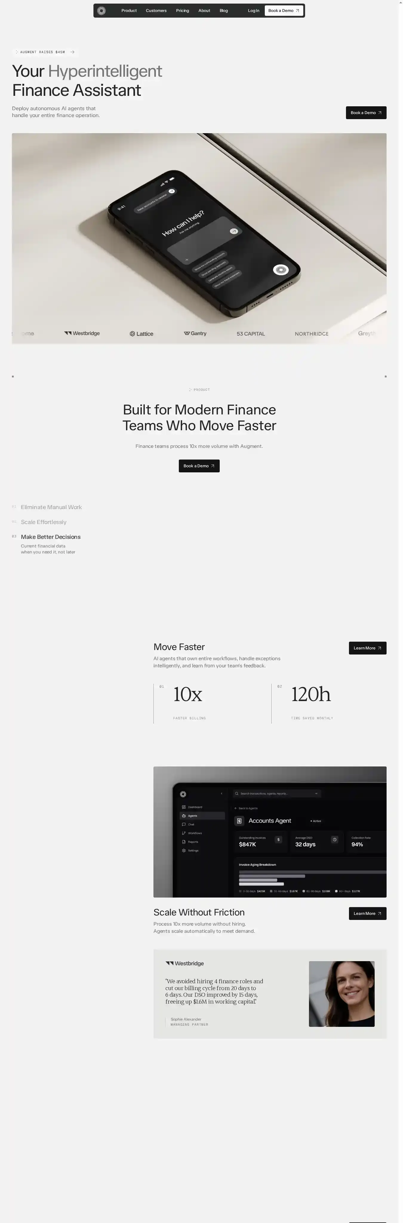 Augment home page on desktop