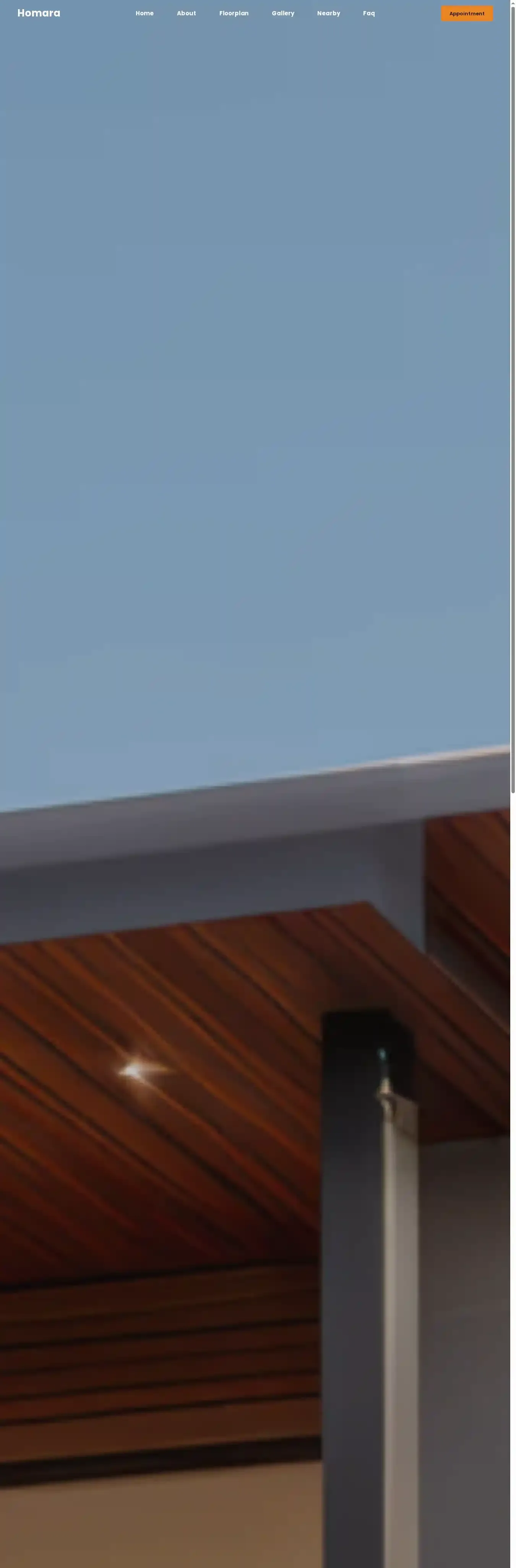 HOMARA home page on desktop