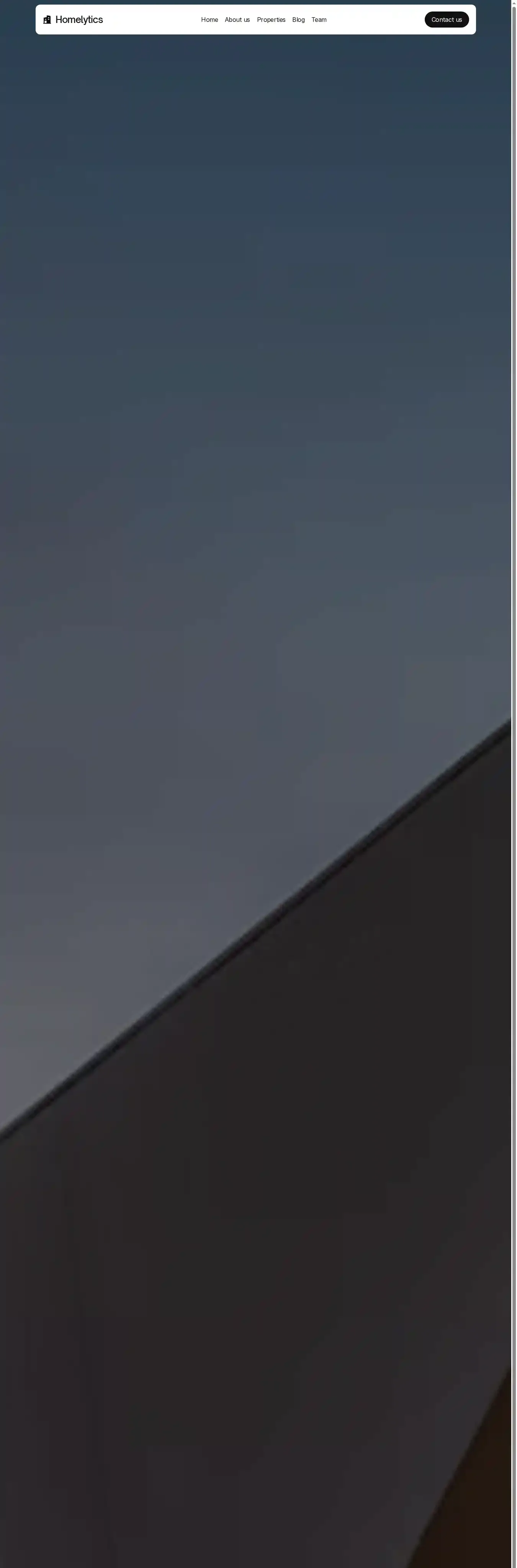 Homelytics home page on desktop