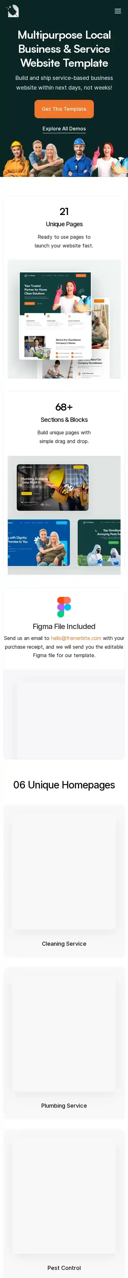 HomeMaster home page on mobile