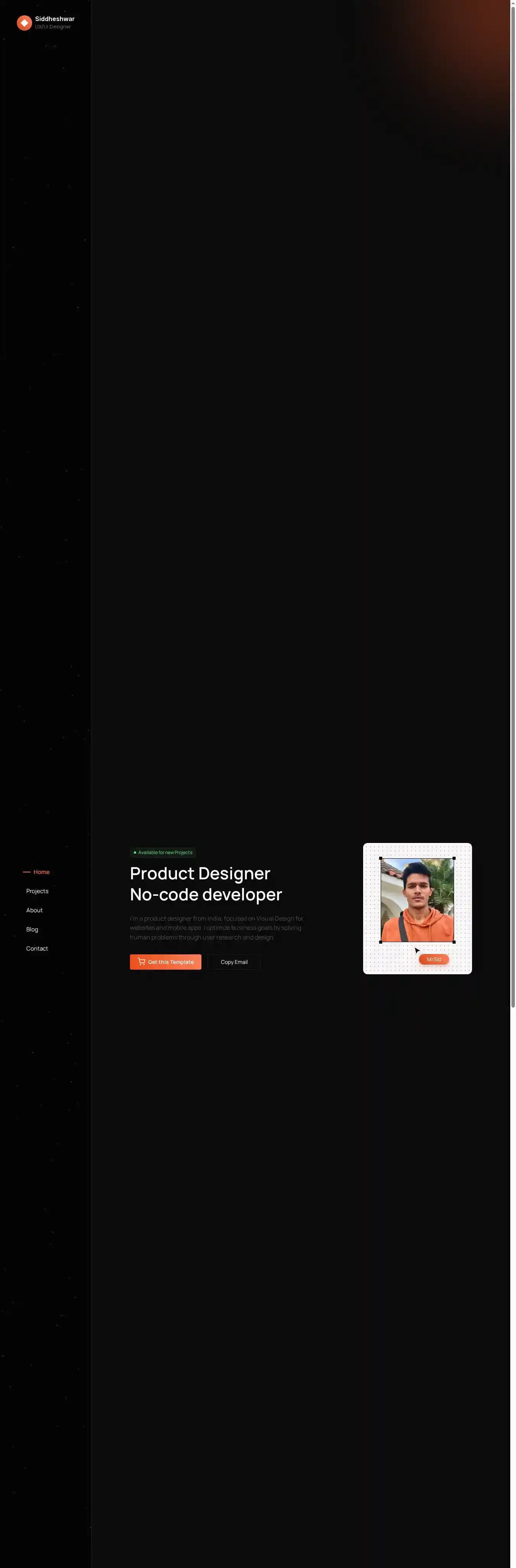 HorizonX home page on desktop