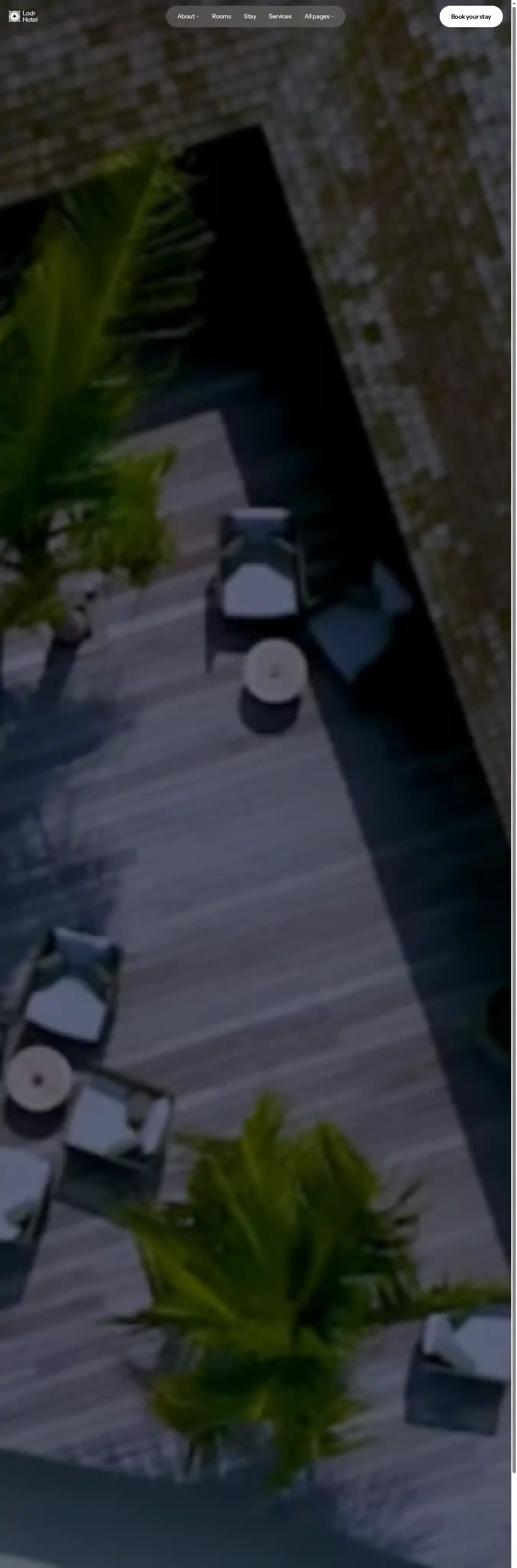 Hotelon home page on desktop
