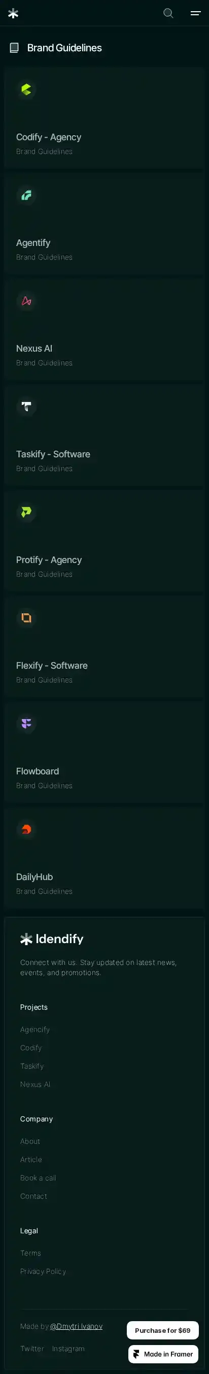 Identify home page on mobile