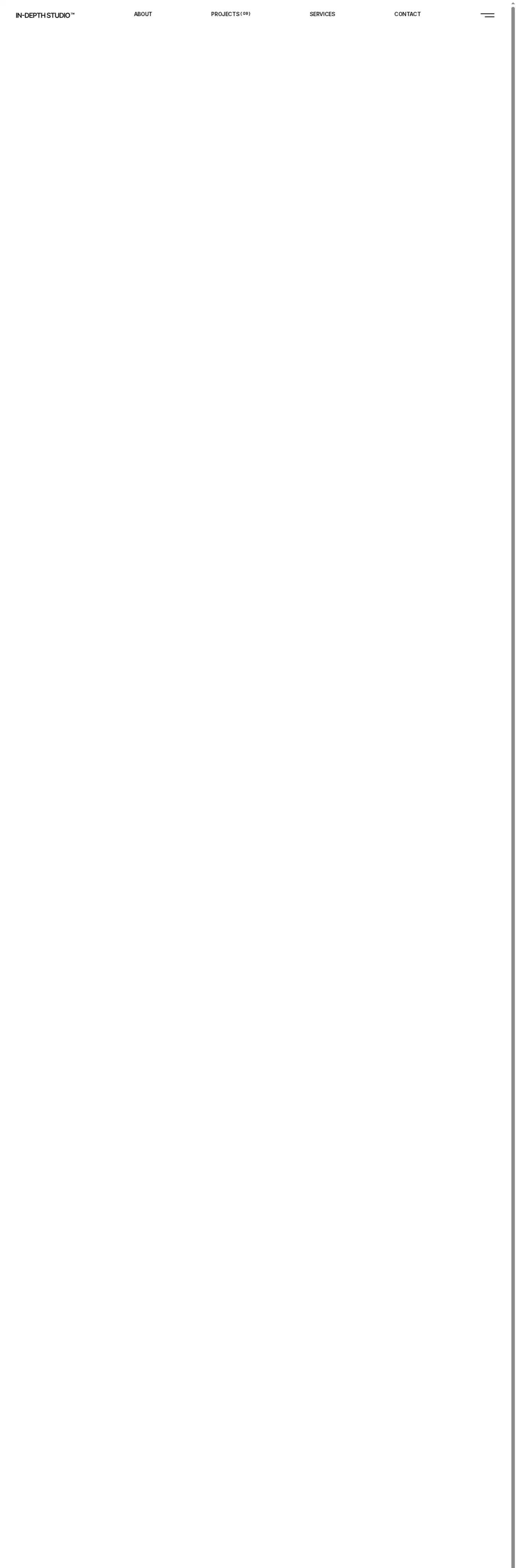 InDepth home page on desktop