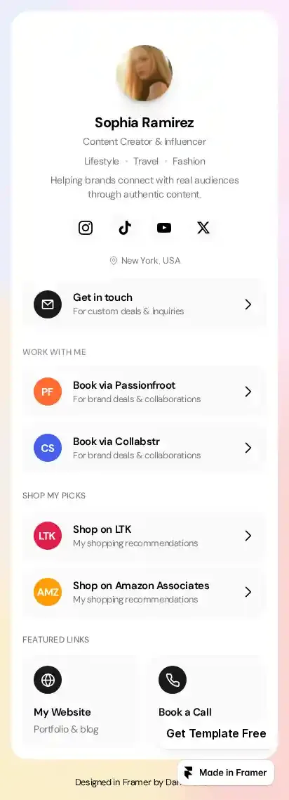 Influtree home page on mobile