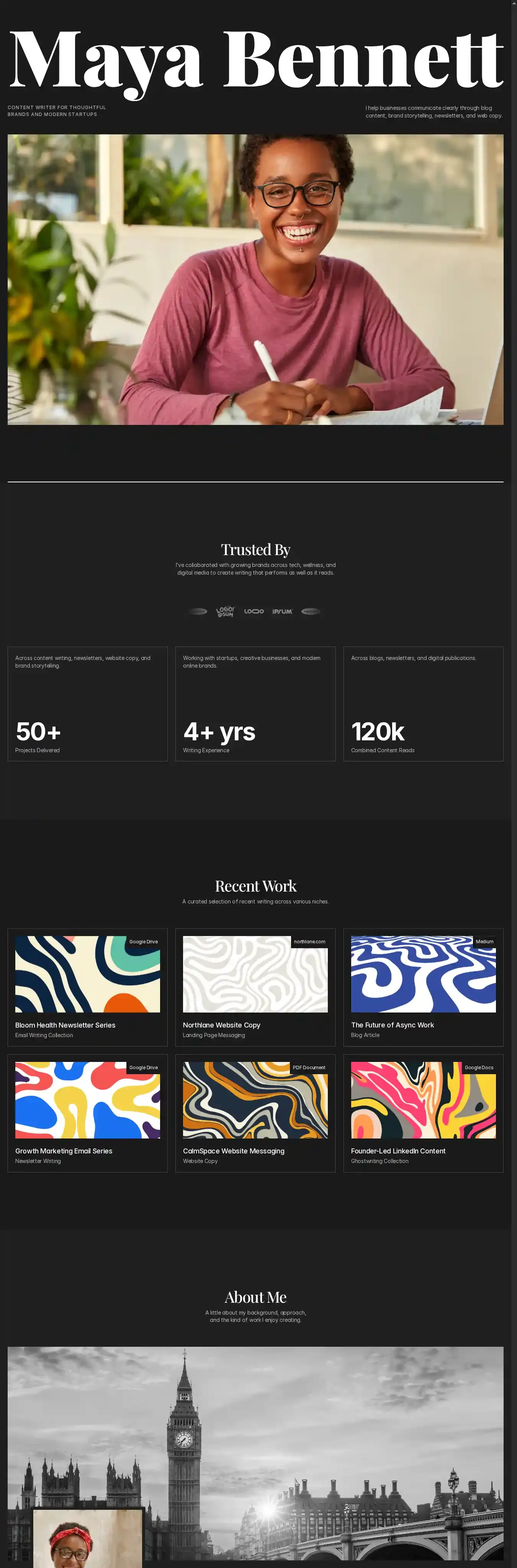 Inkmynt home page on desktop
