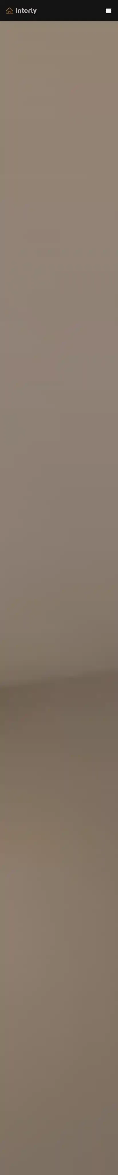 Interly home page on mobile