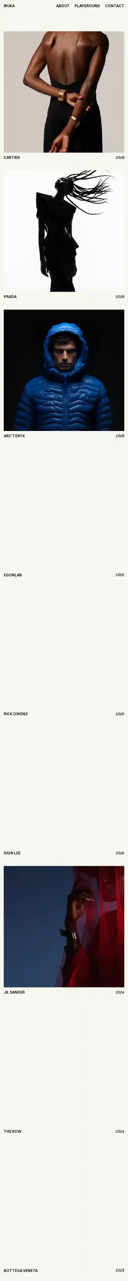 Iruka home page on mobile