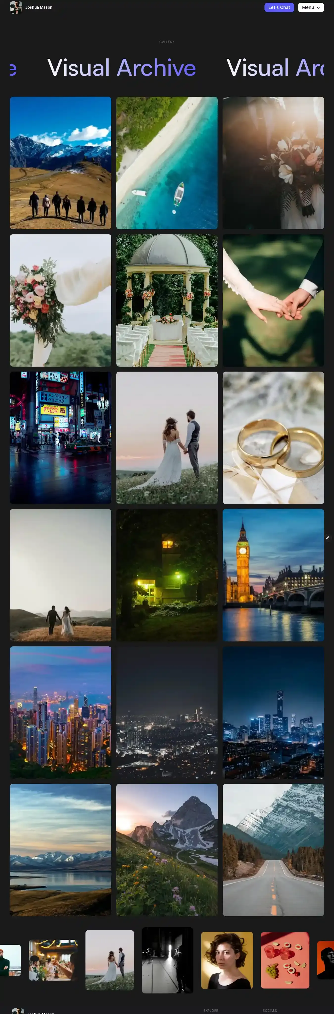 J.M-Photo-Folio home page on desktop