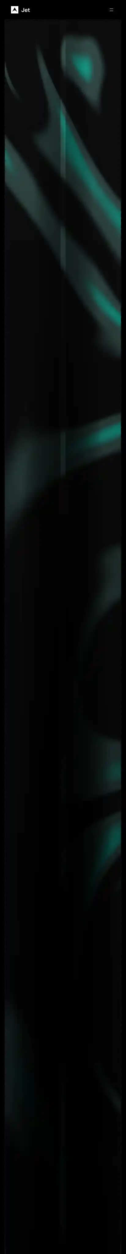 Jet home page on mobile