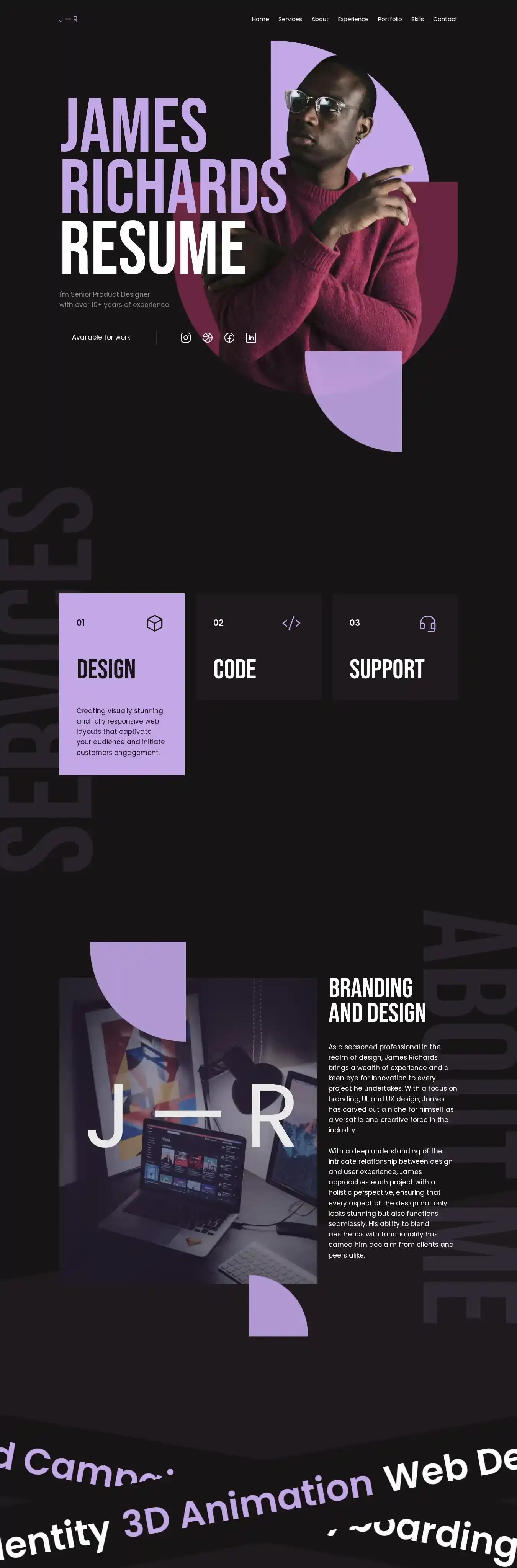 Jolle home page on desktop