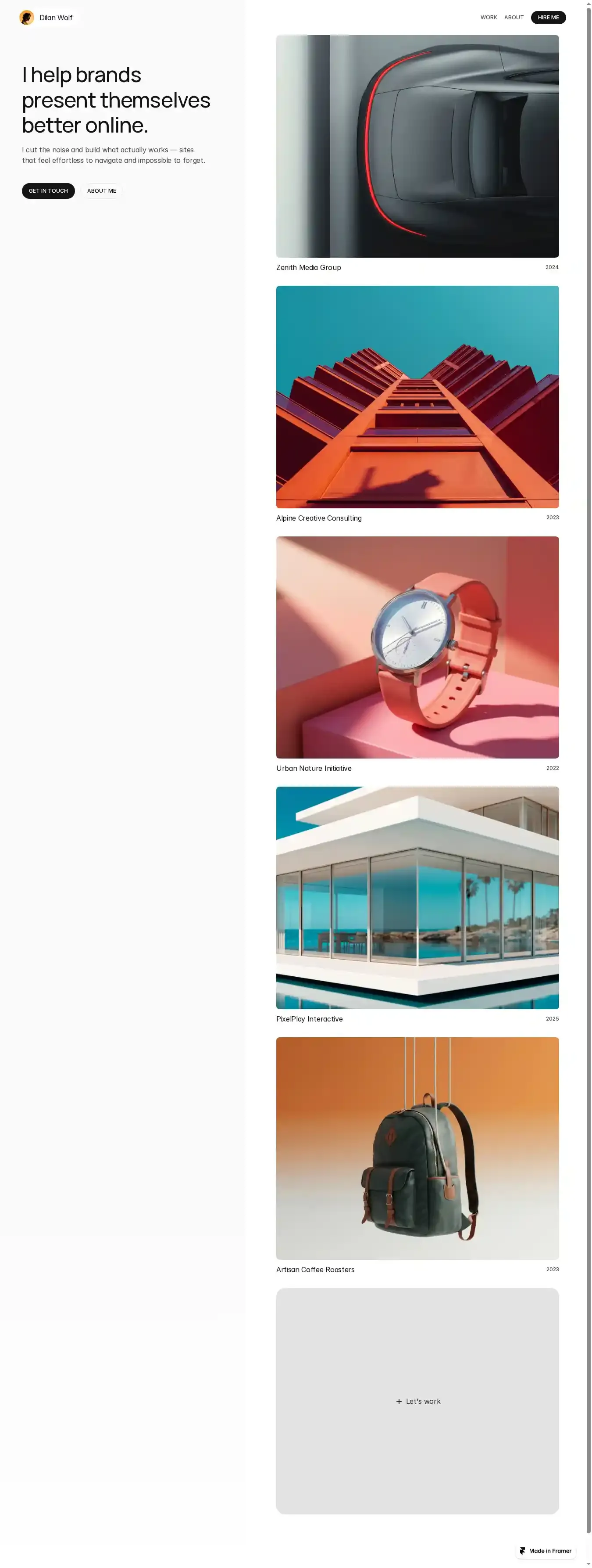 Kernic home page on desktop