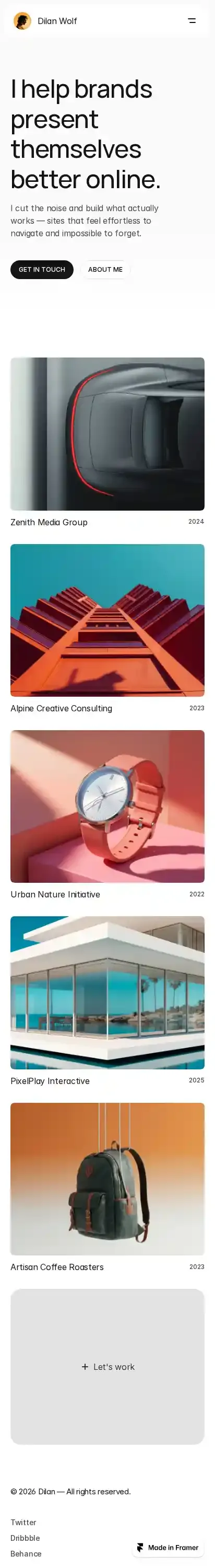 Kernic home page on mobile