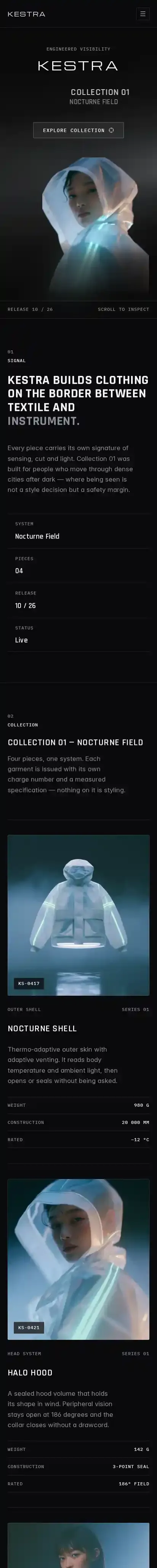 Kestra home page on mobile