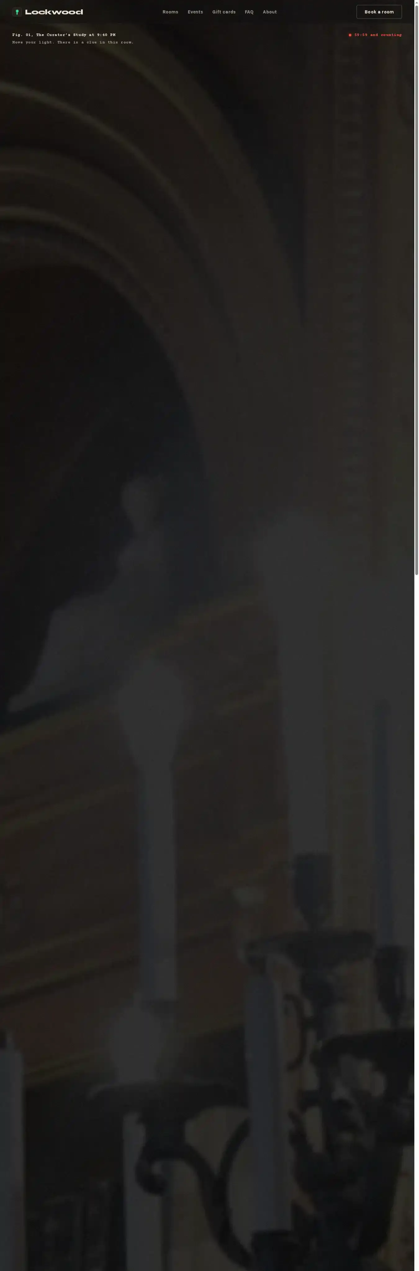 Keyhole home page on desktop
