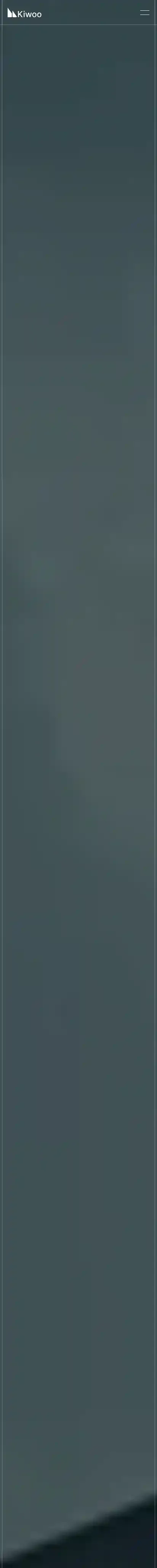 Kiwoo home page on mobile