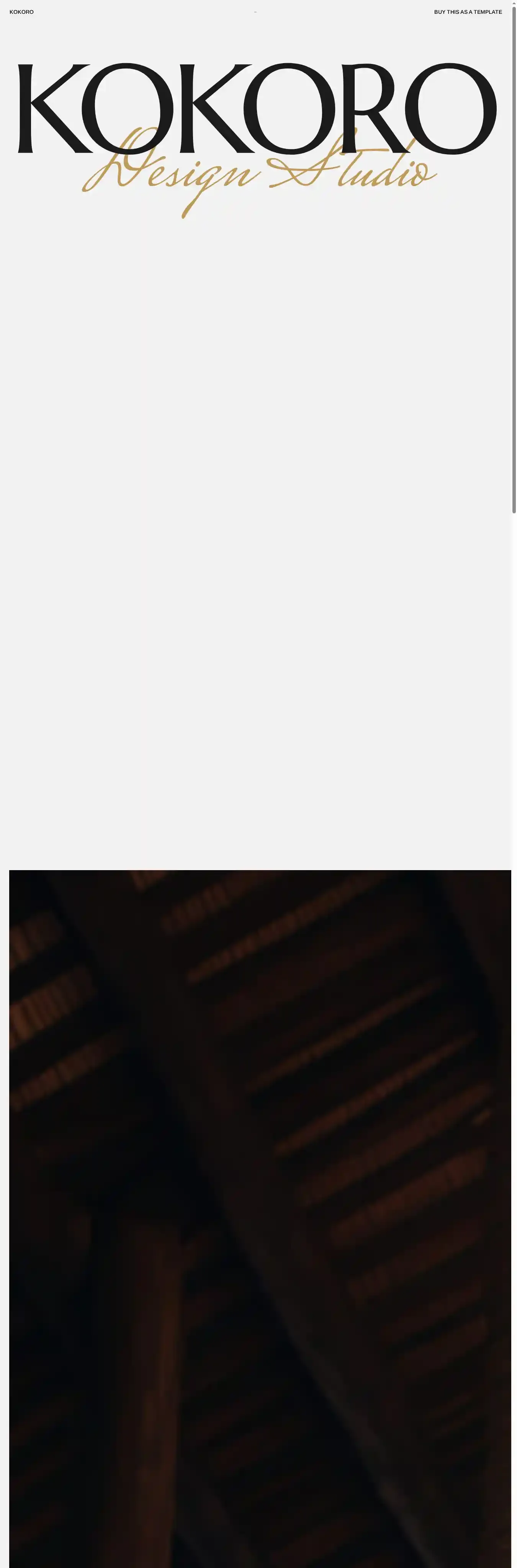 KOKORO home page on desktop