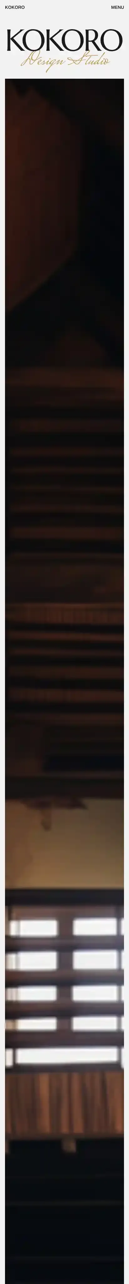 KOKORO home page on mobile