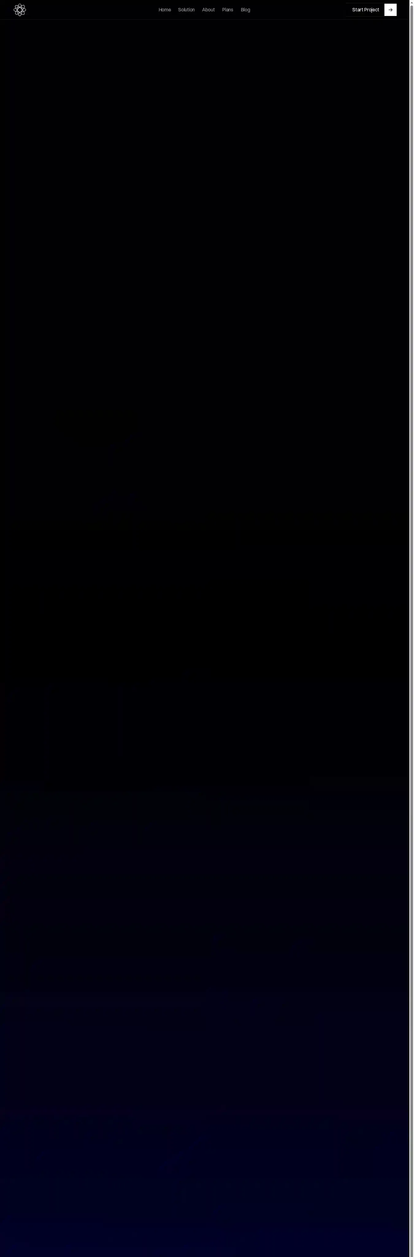Korix home page on desktop