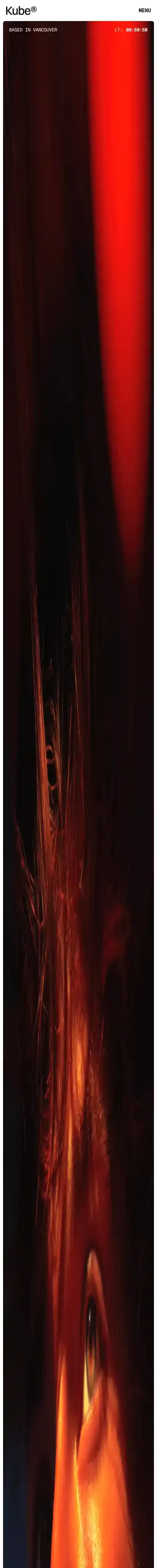 Kube home page on mobile