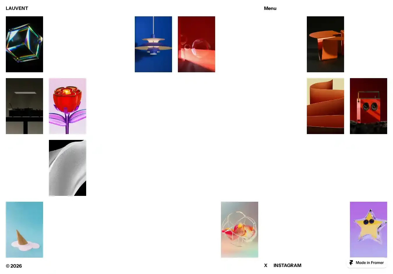 LAUVENT home page on desktop