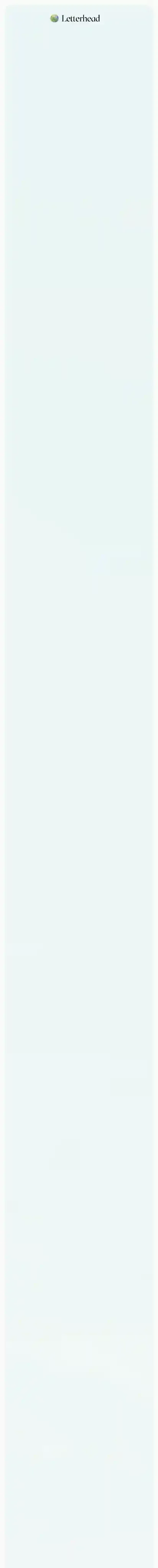 Letterhead home page on mobile
