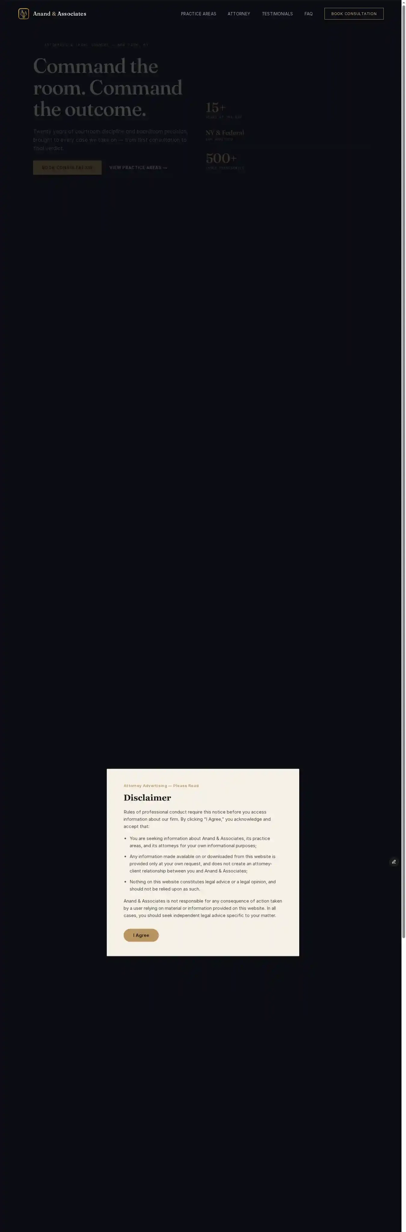 Lexmont home page on desktop