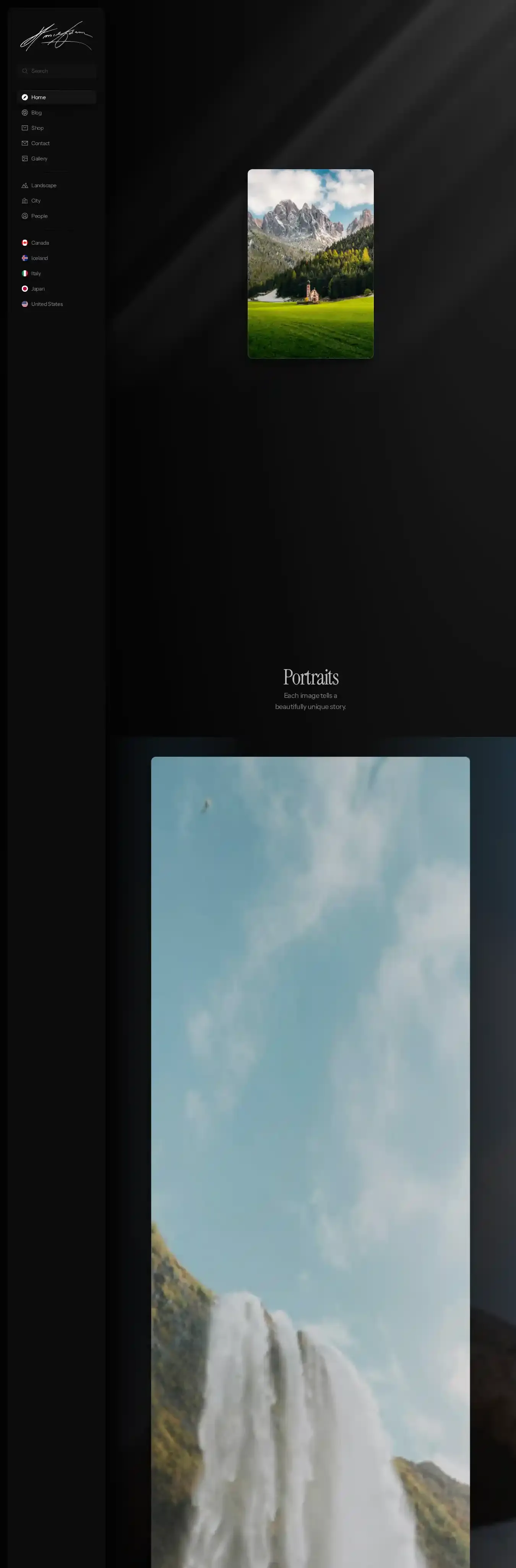 Lighthouse home page on desktop