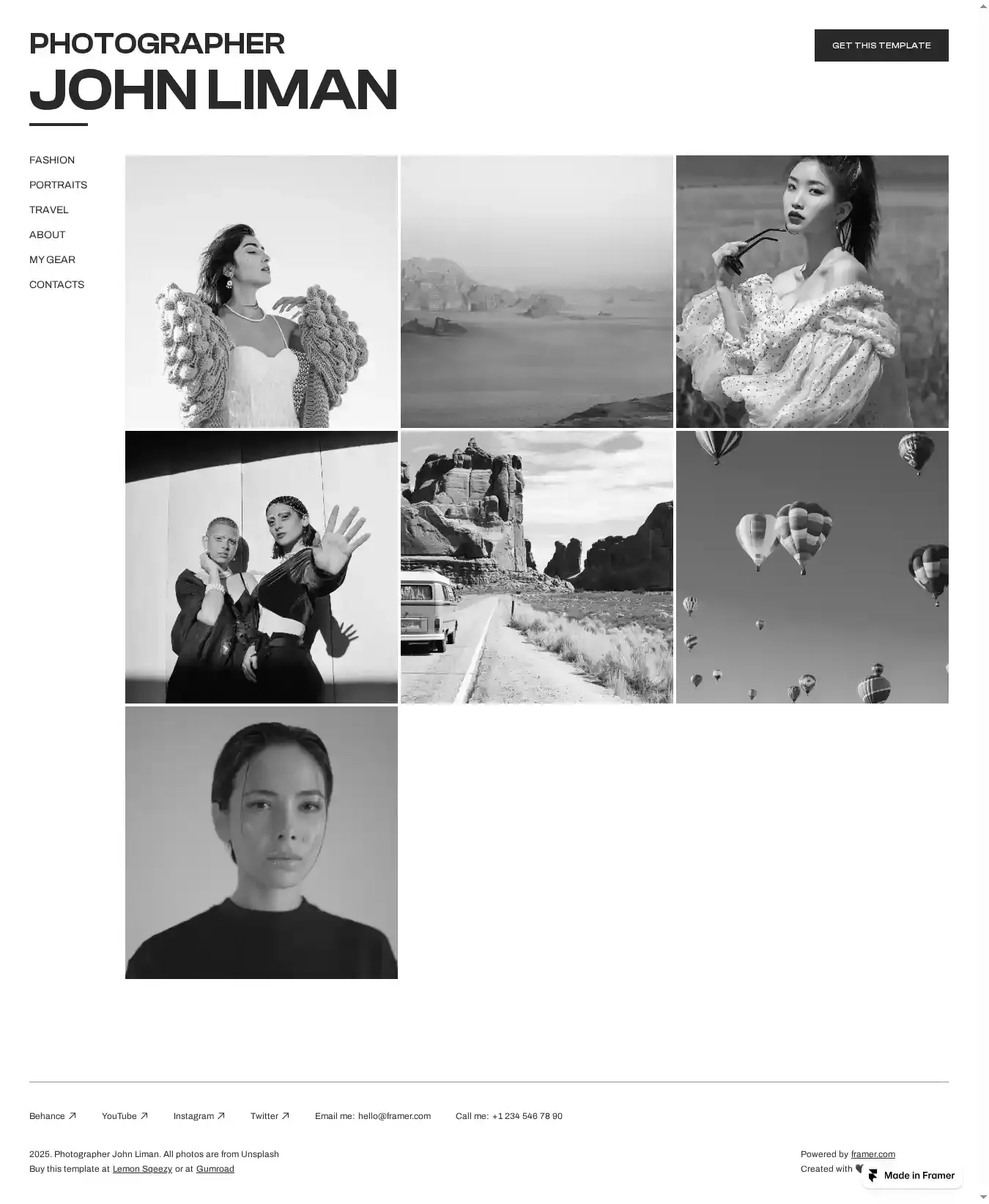 Liman home page on desktop