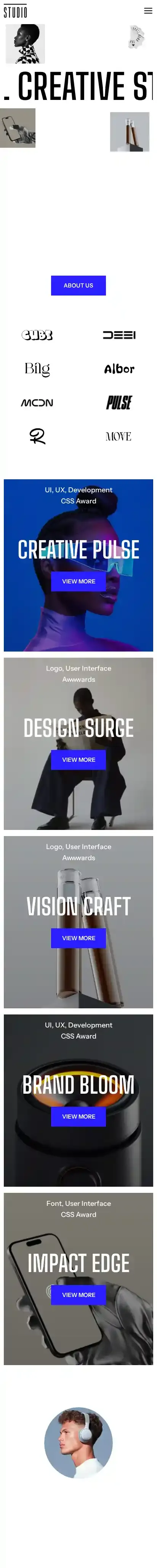 Line X home page on mobile