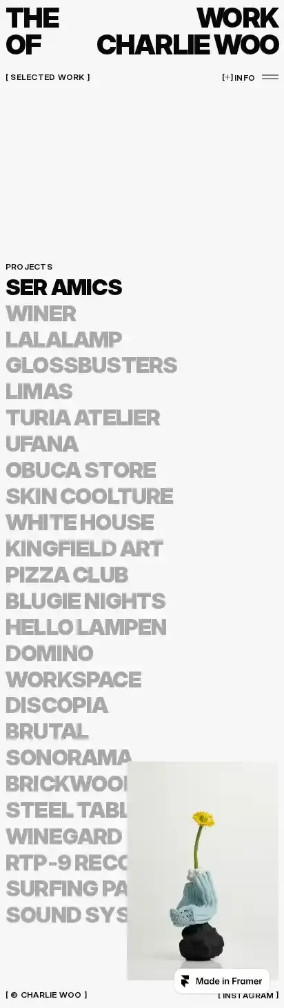 Lineup Std. home page on mobile