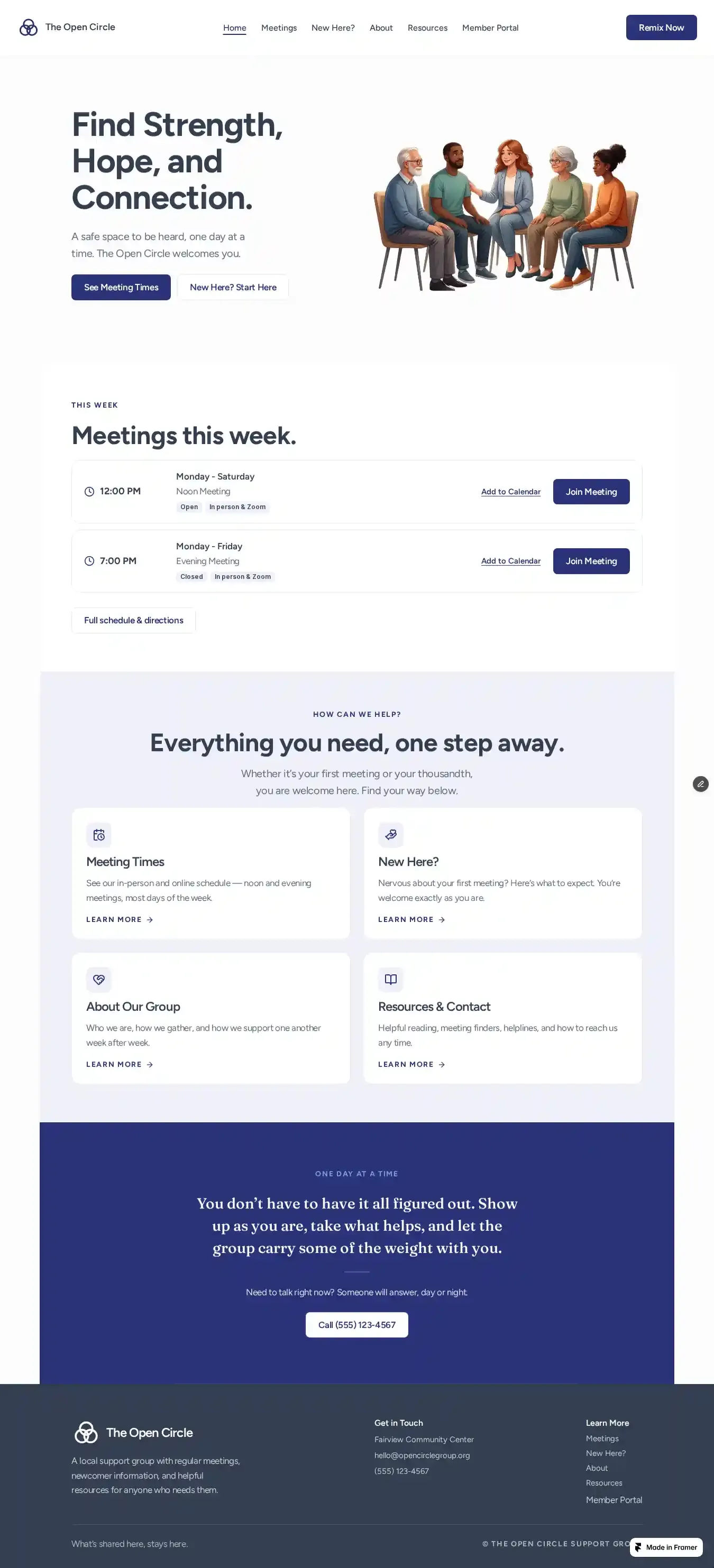 Locally home page on desktop