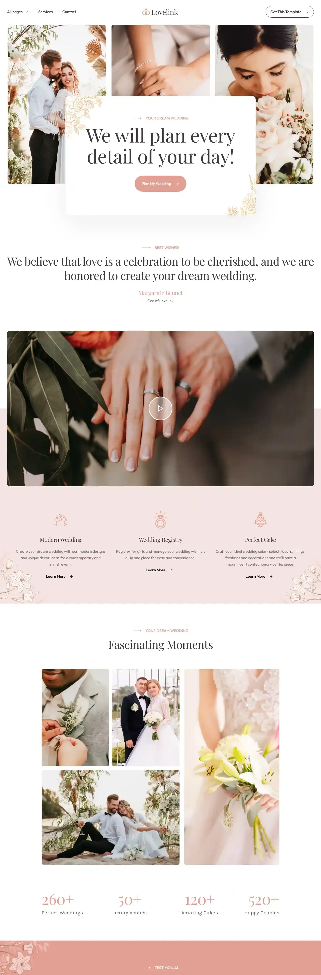 Loveline home page on desktop
