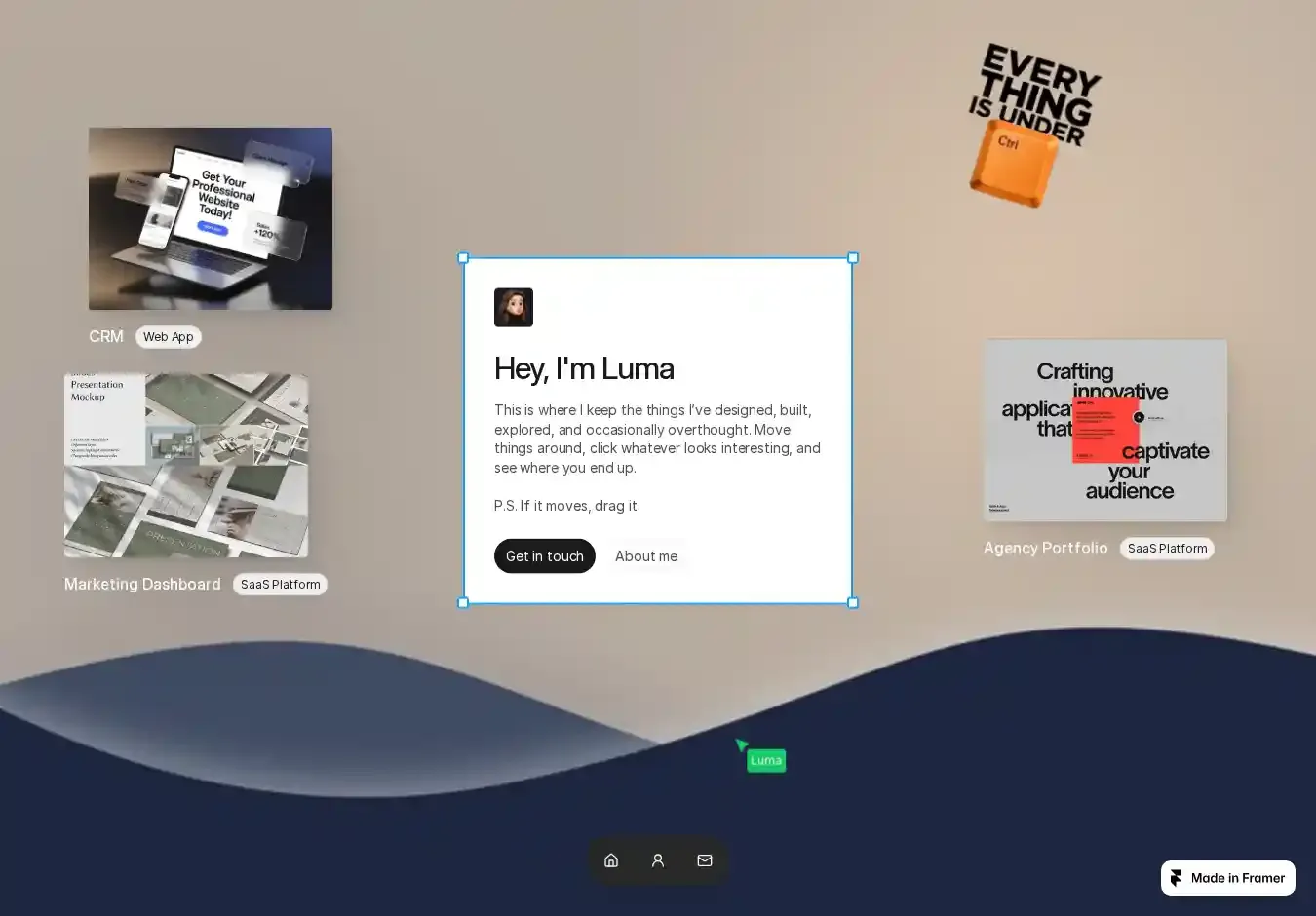 Luma Lowkey home page on desktop