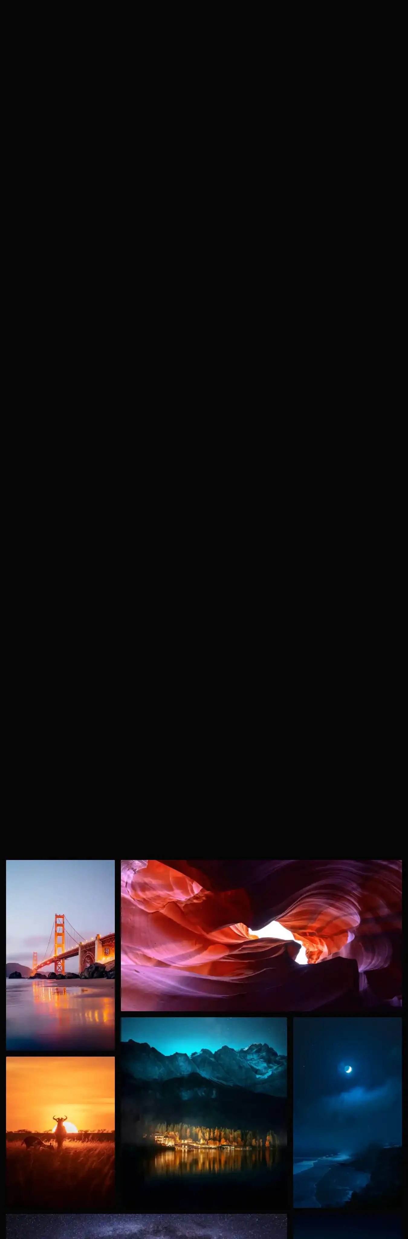 Lux home page on desktop
