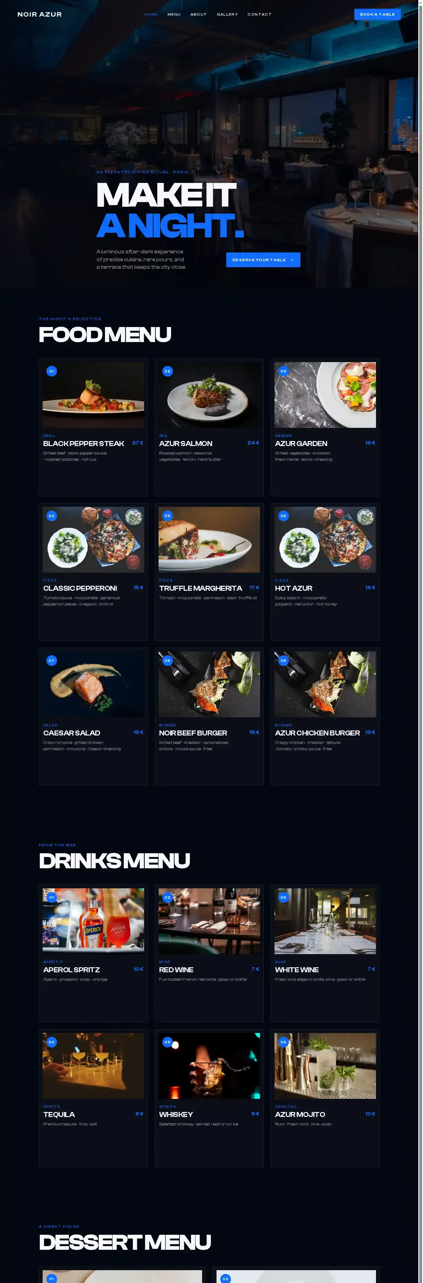 LUXURY FRENCH home page on desktop
