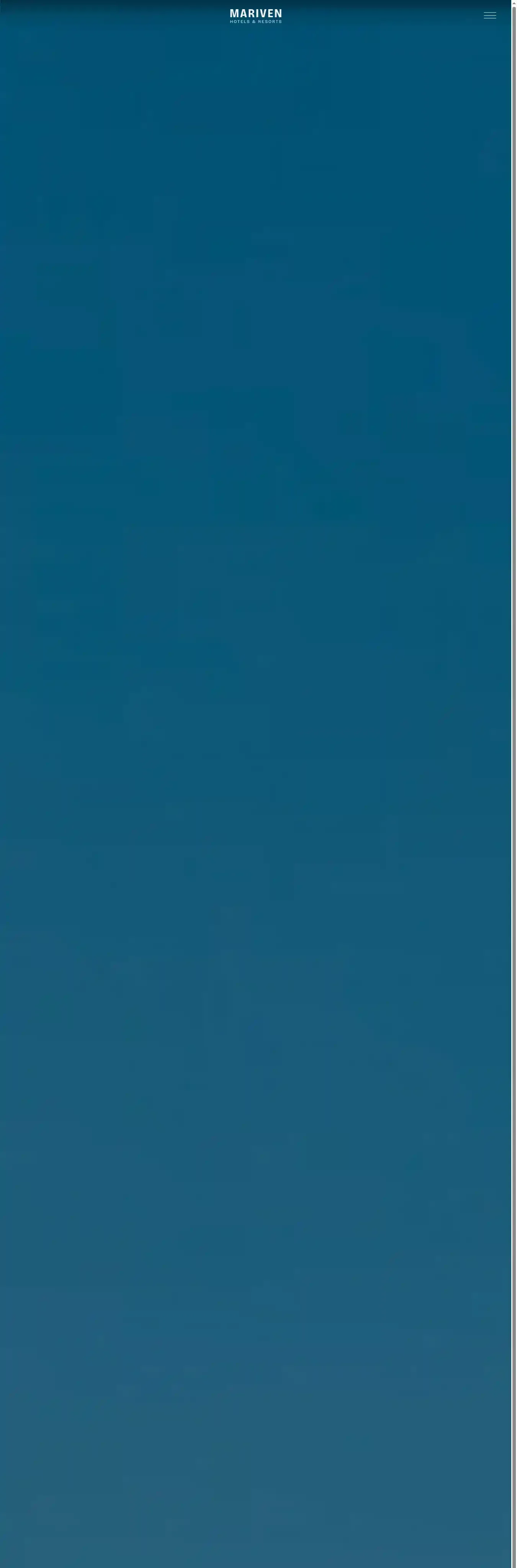 Mariven home page on desktop