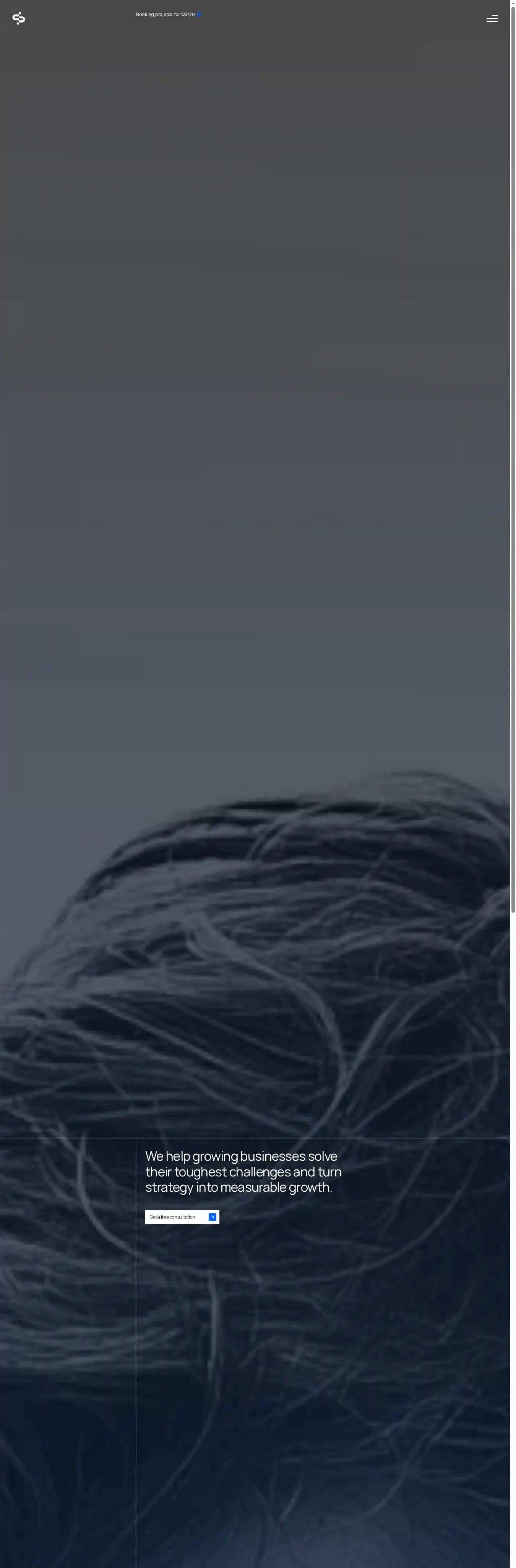 Metis home page on desktop