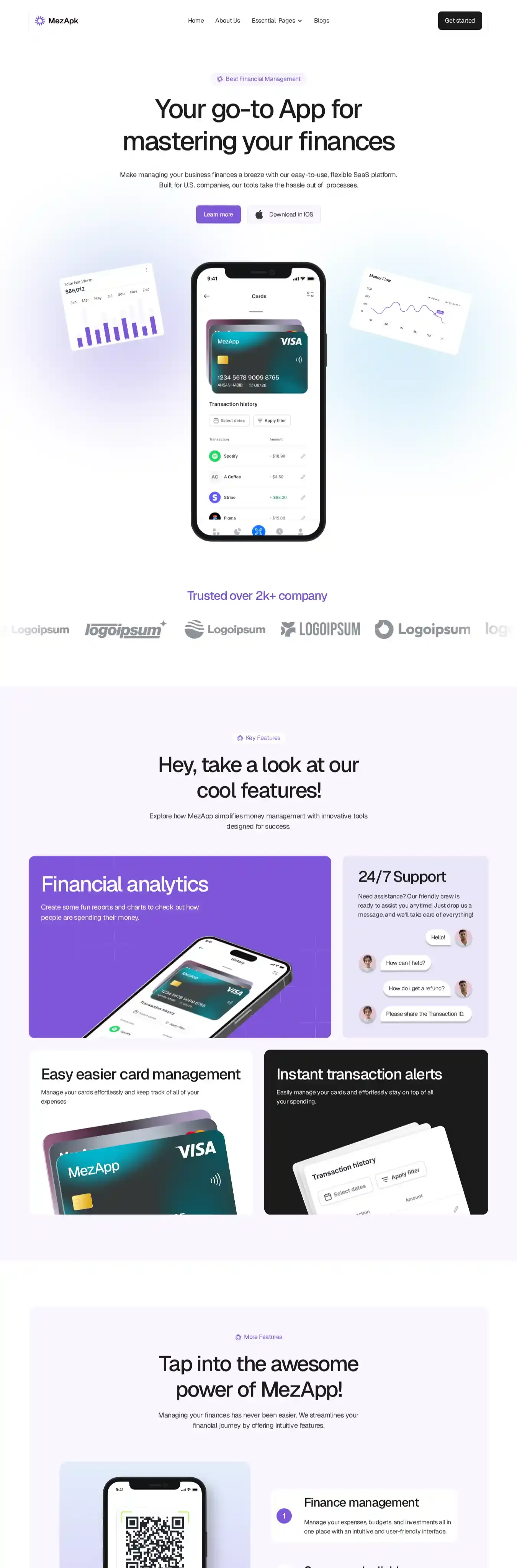 MezApk home page on desktop
