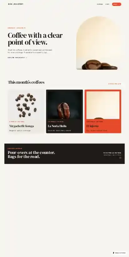 Millo home page on mobile