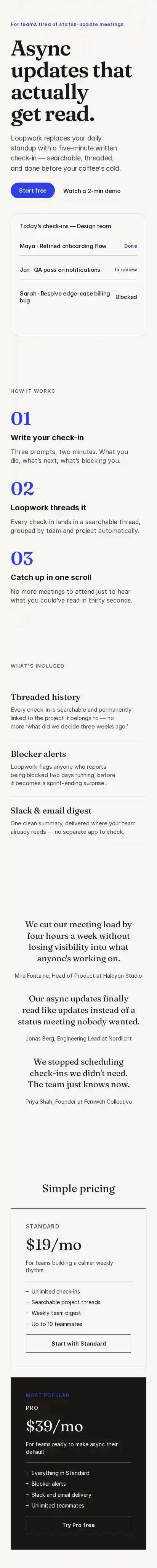 MinimalEditorial home page on mobile