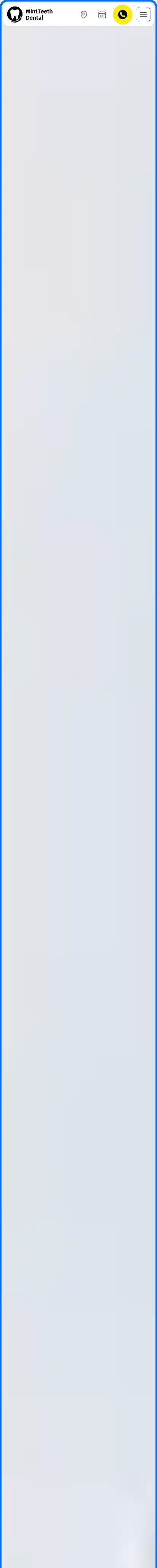 MintTeeth home page on mobile